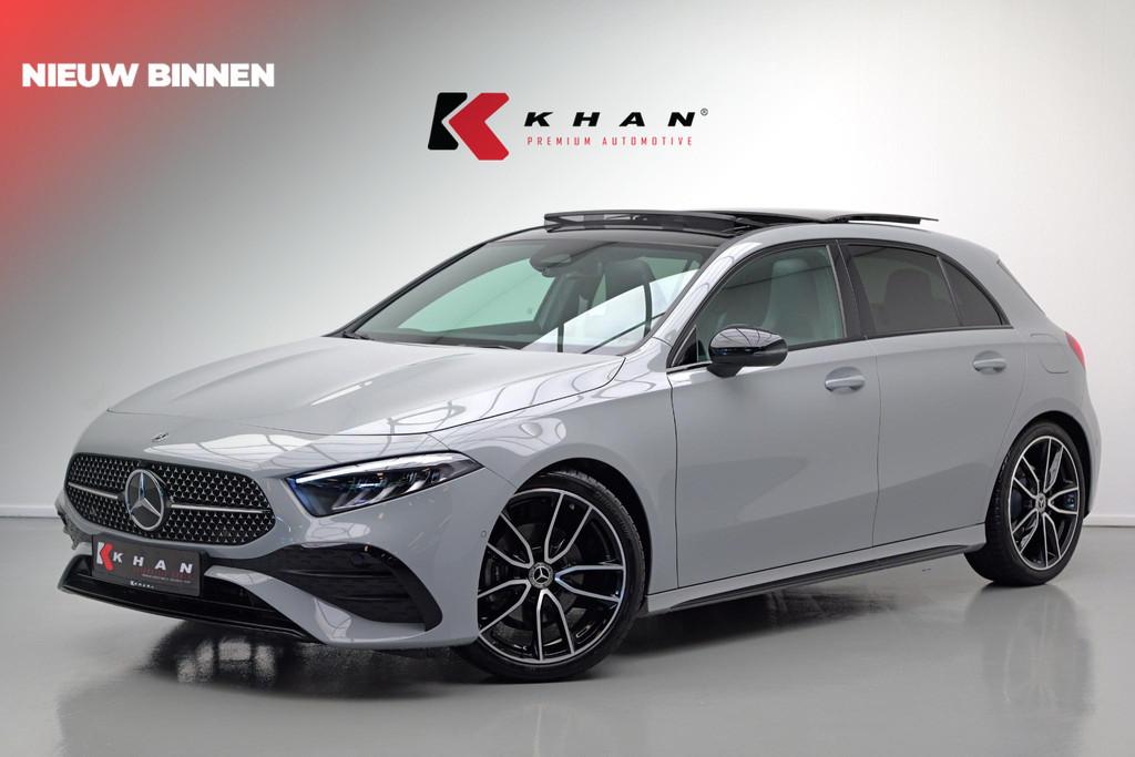 Mercedes-Benz A-klasse 200 AMG Line |Pano|AlpineGrau|Ambient, Gebruikt, 4 cilinders, 163 pk, Bedrijf