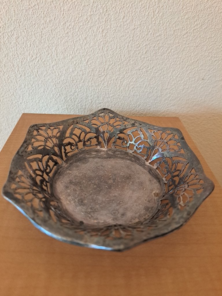 Verzilverd bonbonschaaltje, Ophalen of Verzenden