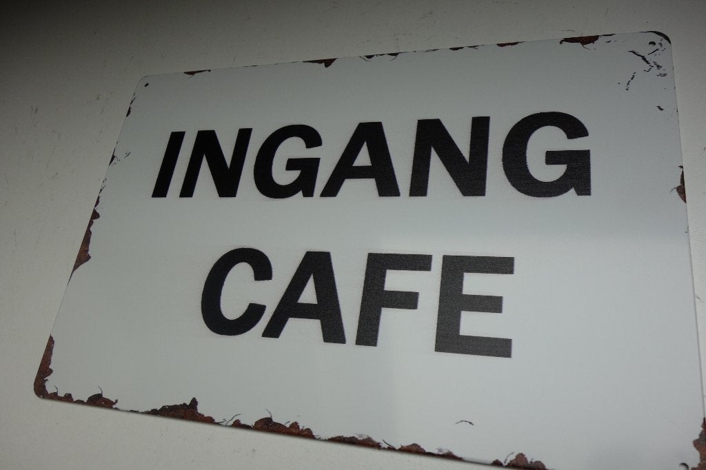 INGANG CAFE TOEGANGS BORD voor MANCAVE, Huis en Inrichting, Woonaccessoires | Tekstborden en Spreuken, Tekstbord, 30 cm, Nieuw