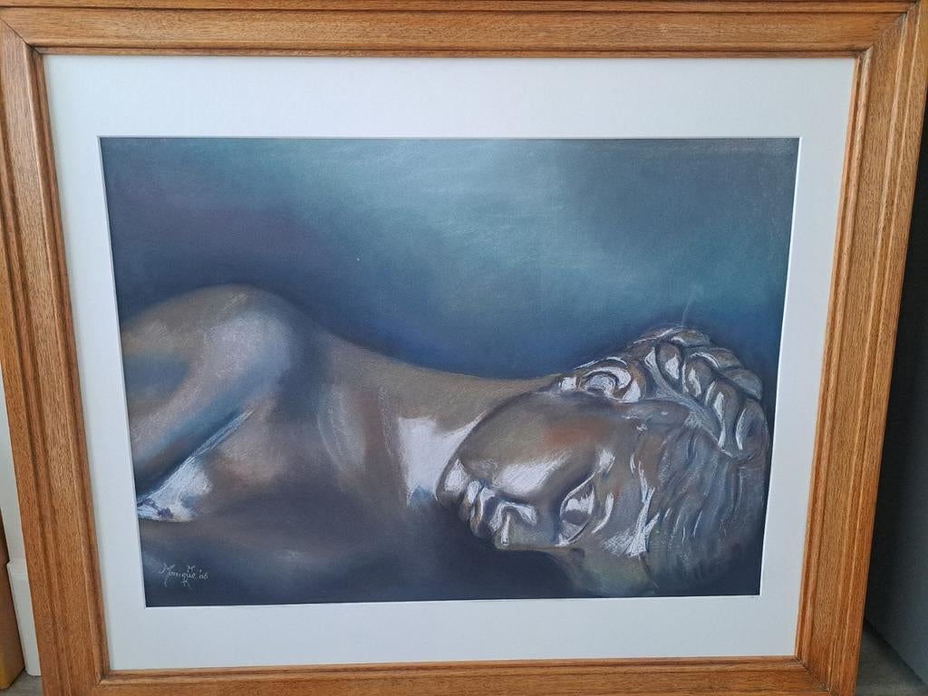 Schilderij Monique Koppers Pastelkrijt op Aguarelpapier, Ophalen