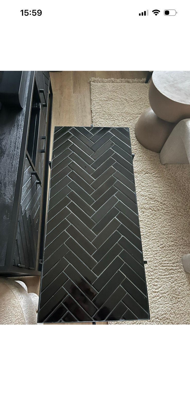 Bijzettafel, Ophalen, Zo goed als nieuw, Rechthoekig, Minder dan 55 cm