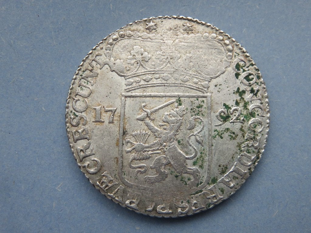 Dukaat in zilver - Zeeland 1792 - bodemvondst, Postzegels en Munten, Vóór koninkrijk, Zilver, Losse munt, Overige waardes