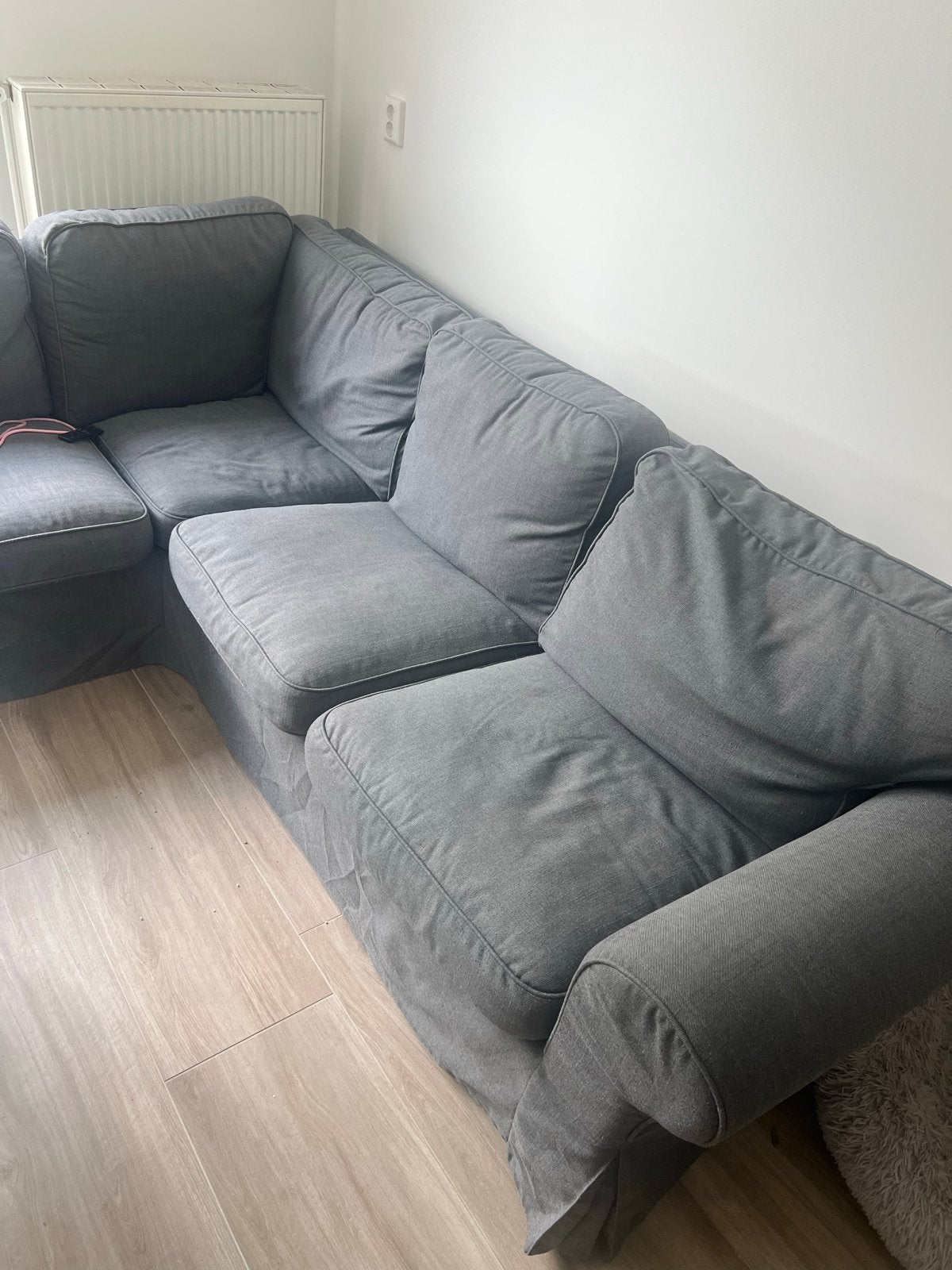 Gratis af te halen: IKEA Ektorp hoekbank in prima staat, Huis en Inrichting, Banken | Bankstellen, Ophalen, 250 tot 300 cm, Gebruikt