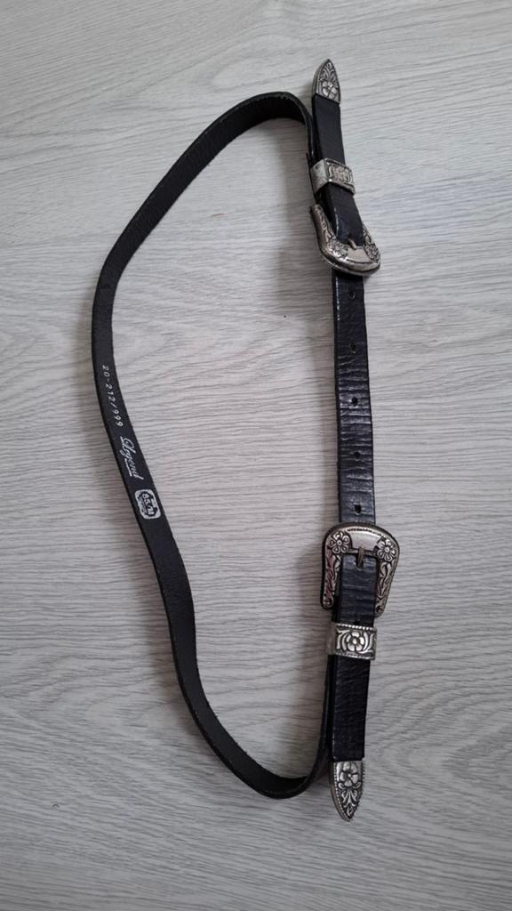 Zwarte Legend riem met 2 gespen - Maat 85/M, Ophalen of Verzenden