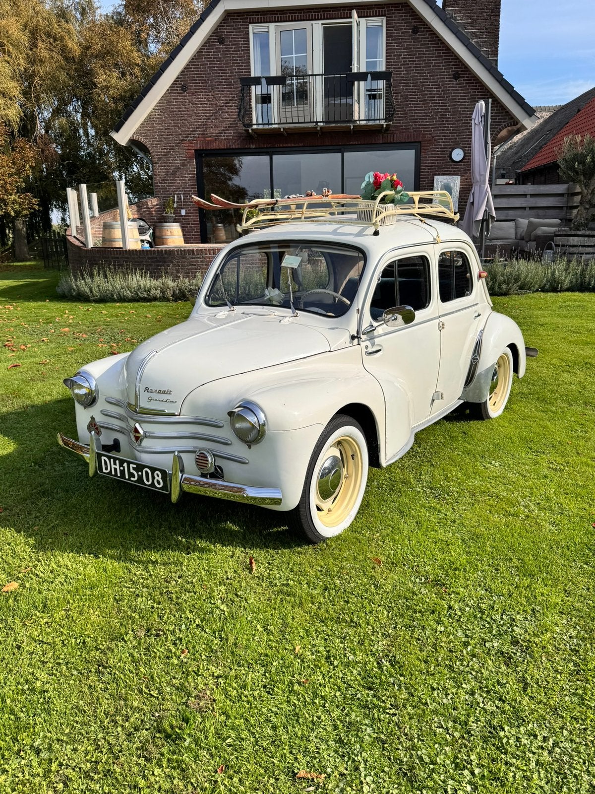 Renault 4 cv   1956, Auto's, Stof, Wit, Handgeschakeld, Particulier
