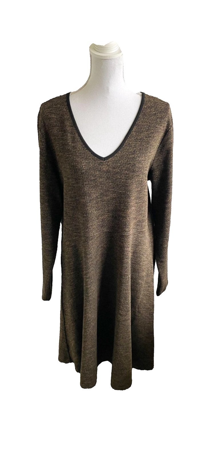 Expresso brons bruine jurk wijd uitlopend XXL, Kleding | Dames, Bruin, Maat 46/48 (XL) of groter, Ophalen of Verzenden, Zo goed als nieuw
