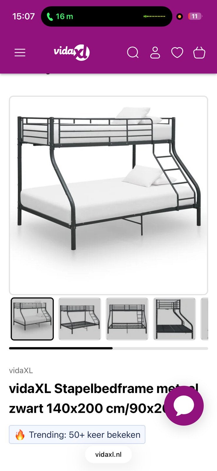 Stapelbed nieuw in doos, 90 cm, 160 tot 180 cm, Tweepersoons, Ophalen of Verzenden