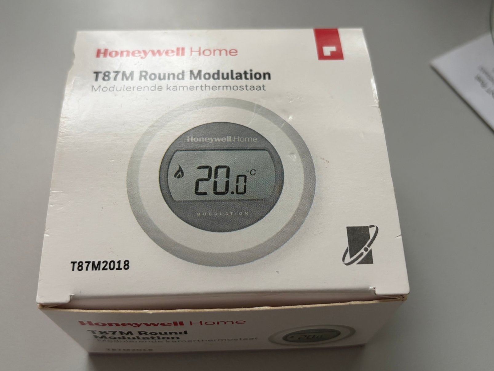 Honeywell Home T87M Round Modulation kamerthermostaat, Ophalen of Verzenden, Zo goed als nieuw