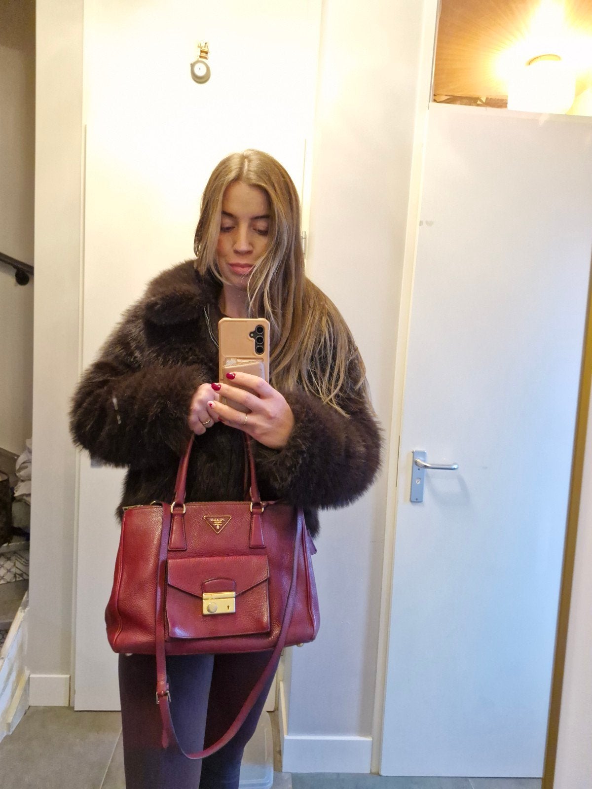 Prada Vintage Handtas met Slotje - Goede Staat, Sieraden, Tassen en Uiterlijk, Tassen | Damestassen, Verzenden, Zo goed als nieuw