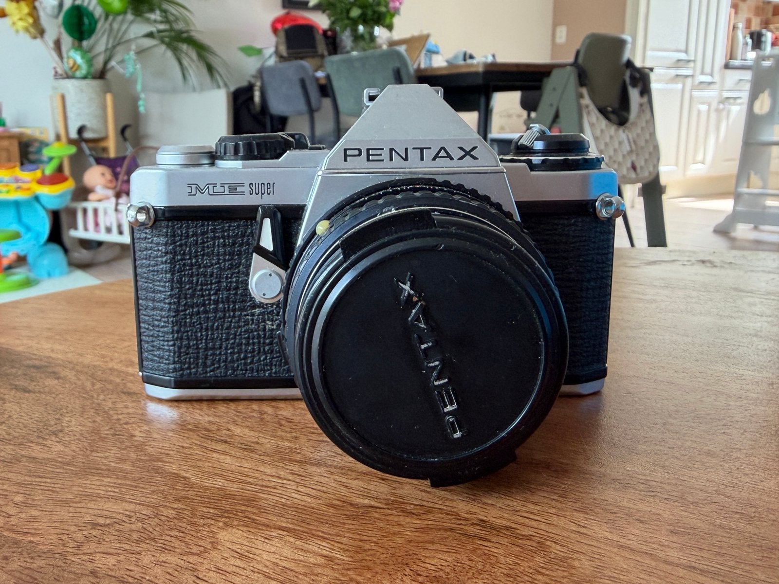 Pentax ME super met lens (SMC Pentax-M 50mm f/2), Ophalen of Verzenden, Zo goed als nieuw, Spiegelreflex, Pentax
