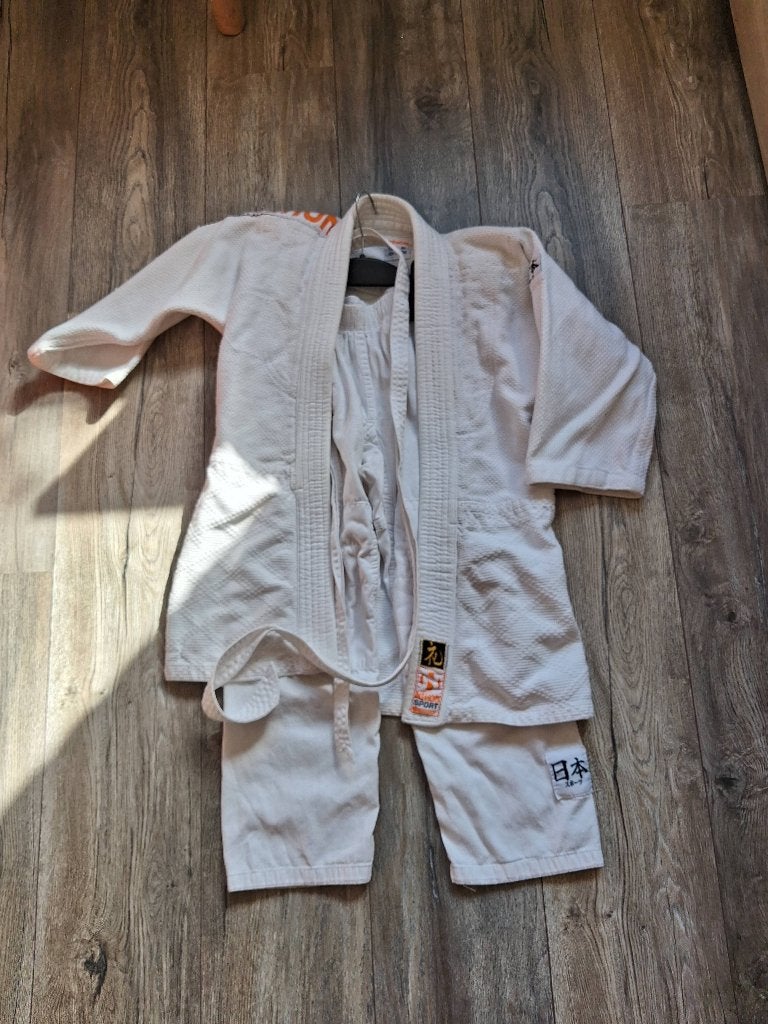 Judopak maat 130, Kleding | Heren, Wit, Overige typen, Overige maten, Ophalen of Verzenden