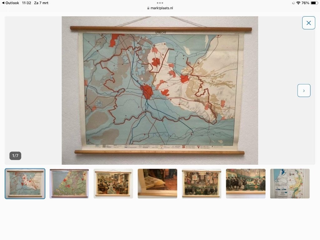 Oude schoolplaten! Zuid Holland, Utrecht en méér......, Antiek en Kunst, Antiek | Schoolplaten, Ophalen of Verzenden, Aardrijkskunde