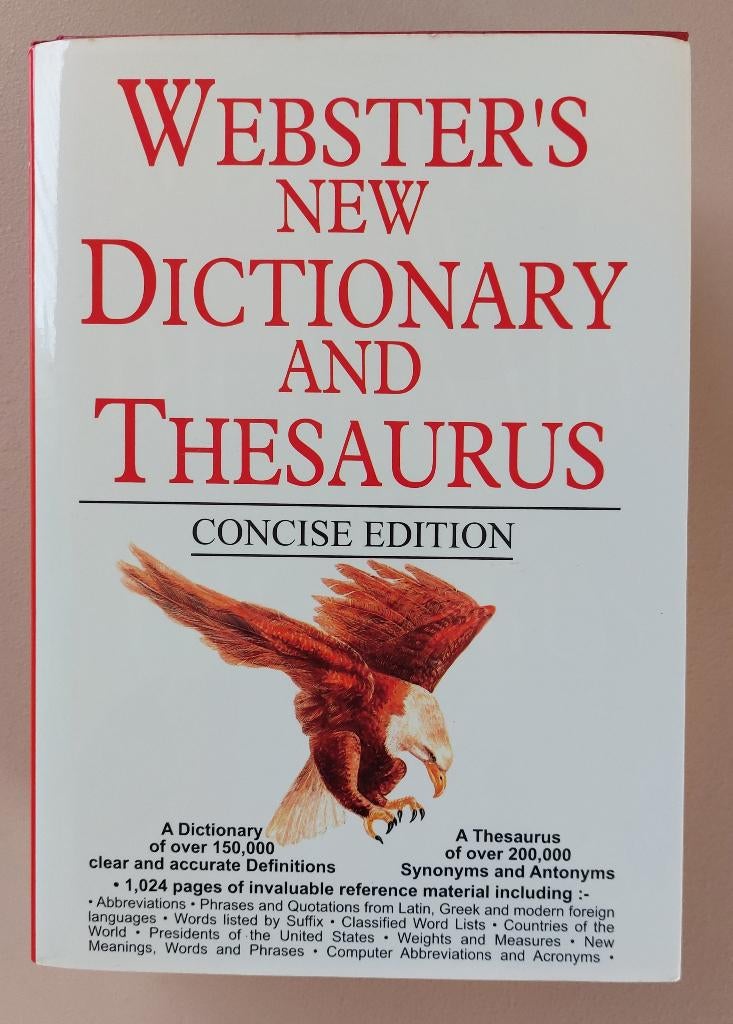 Websters new Dictionary and Thesaurus - concise edition, Boeken, Ophalen, Alpha, Zo goed als nieuw, Niet van toepassing