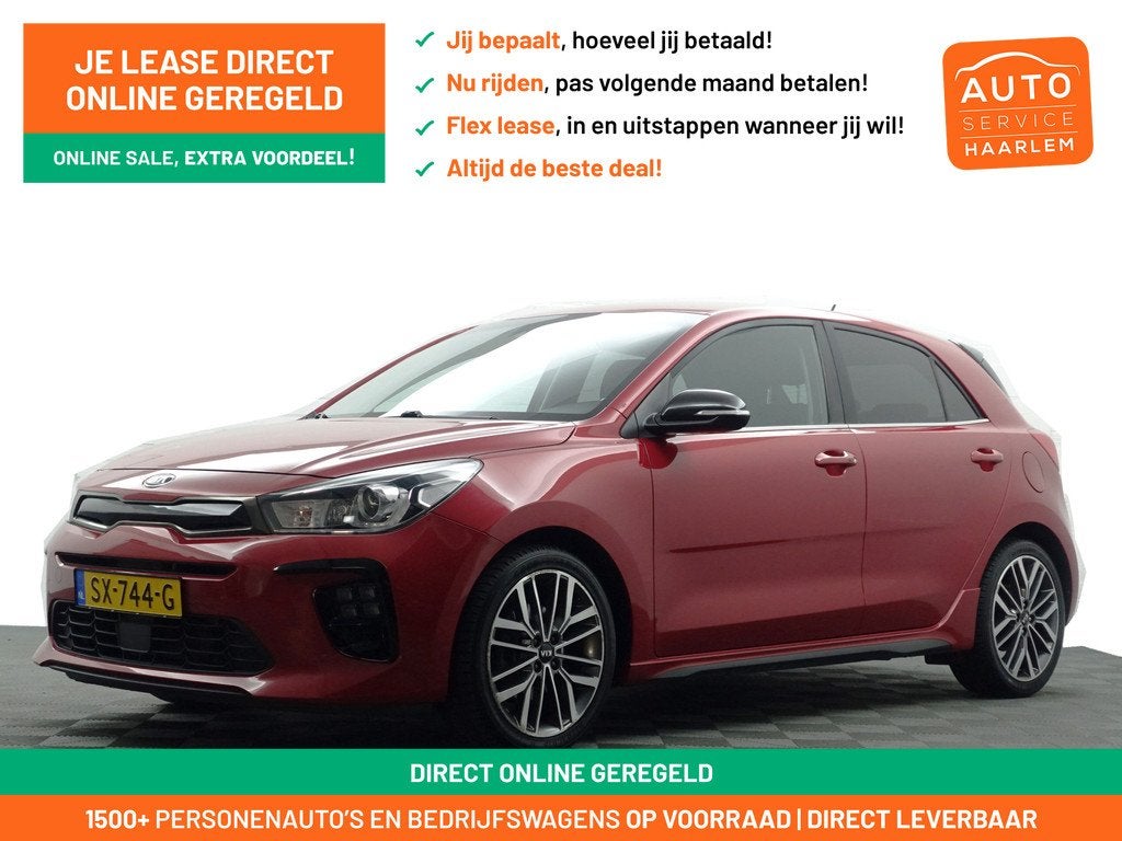 Kia Rio 1.0 TGDI GT-Line Blackpack- Xenon Led, Camera, Stuur, Auto's, Voorwielaandrijving, Gebruikt, Met garantie (alle), 49 €/maand