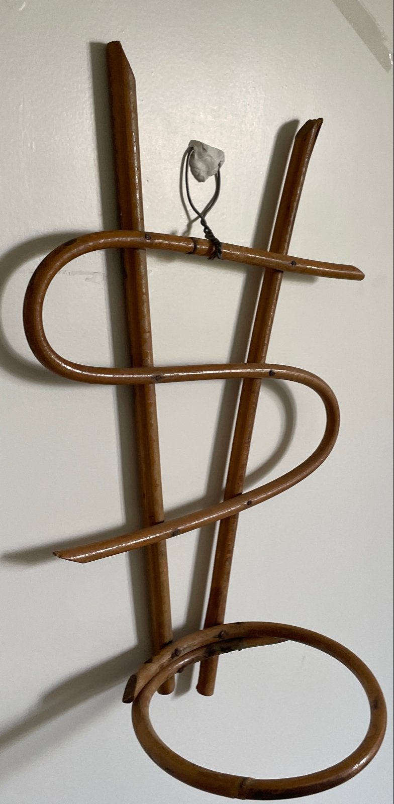 Retro rotan plantenhanger, Ophalen of Verzenden, Huis en Inrichting