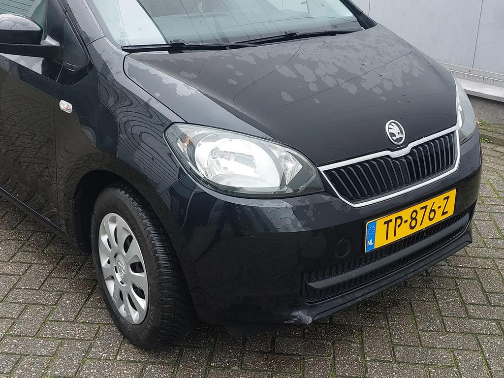 Skoda Citigo 1.0 T 44KW 2013 Zwart, Auto's, Voorwielaandrijving, 4 stoelen, Zwart, Handgeschakeld