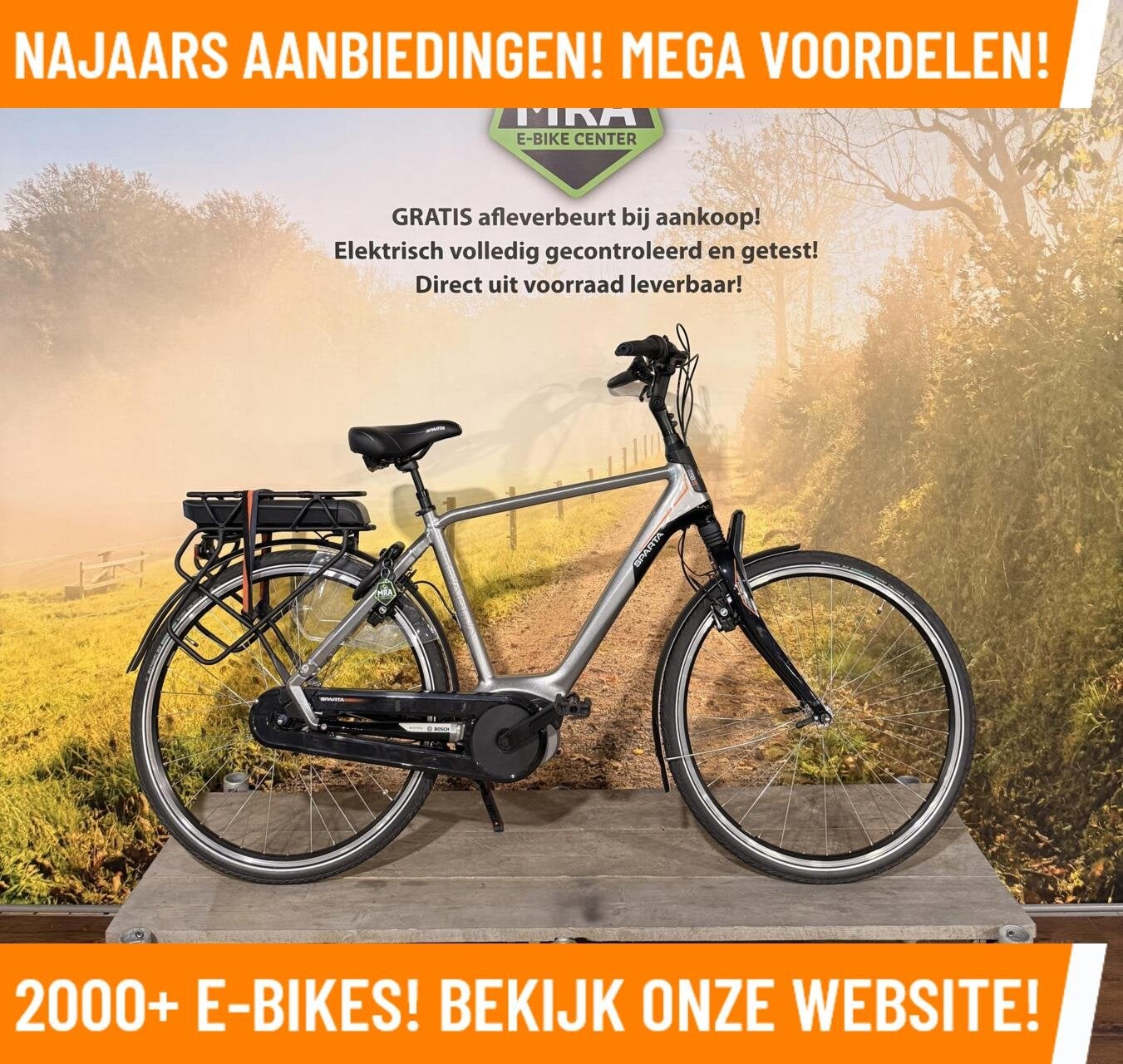 Sparta M83 Elektrische fiets met BOSCH midden motor Ebike!, 51 tot 55 cm, 50 km per accu of meer, Sparta