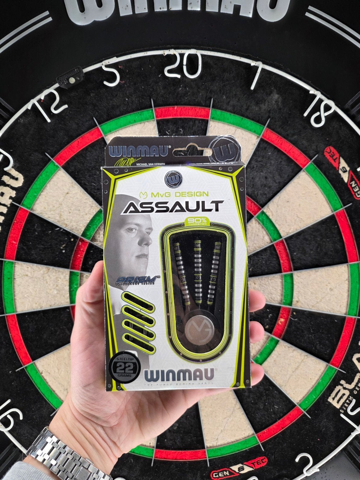 Winmau MVG Design Assault Darts 22 gram - Nette staat!, Sport en Fitness, Darts, Ophalen of Verzenden, Zo goed als nieuw, Pijlen