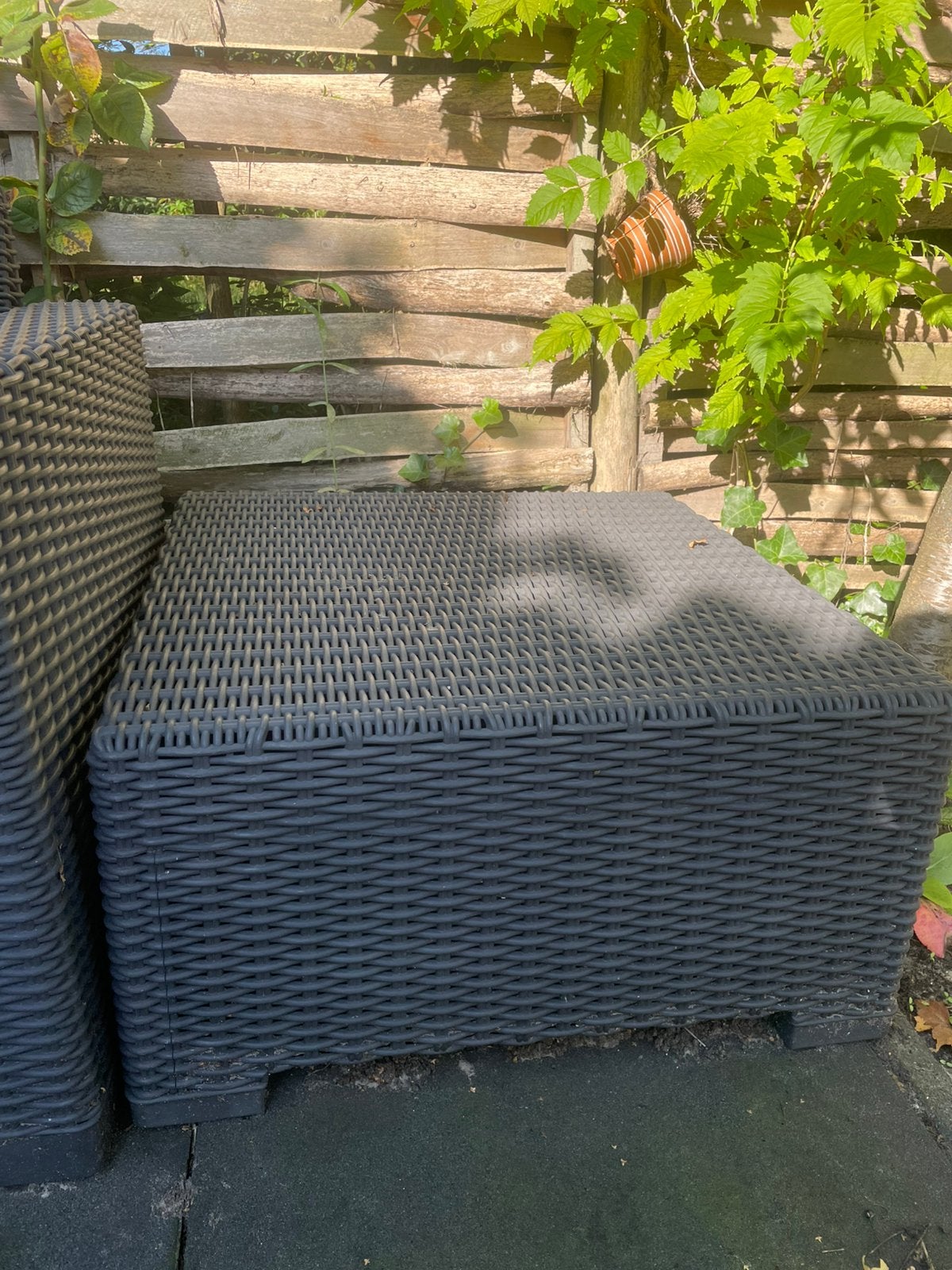 Rotan grijze hocker, Ophalen, Gebruikt