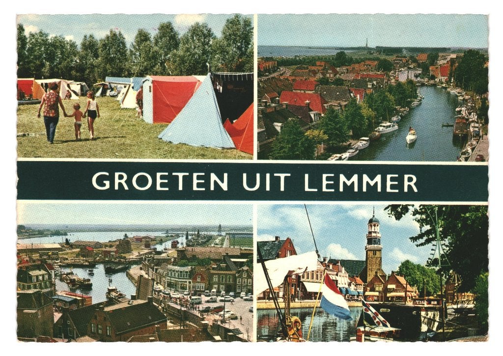 42182 Lemmer 1963 Friesland _gelopen  zegel Deltawerken, Ophalen of Verzenden, 1960 tot 1980, Gelopen, Friesland
