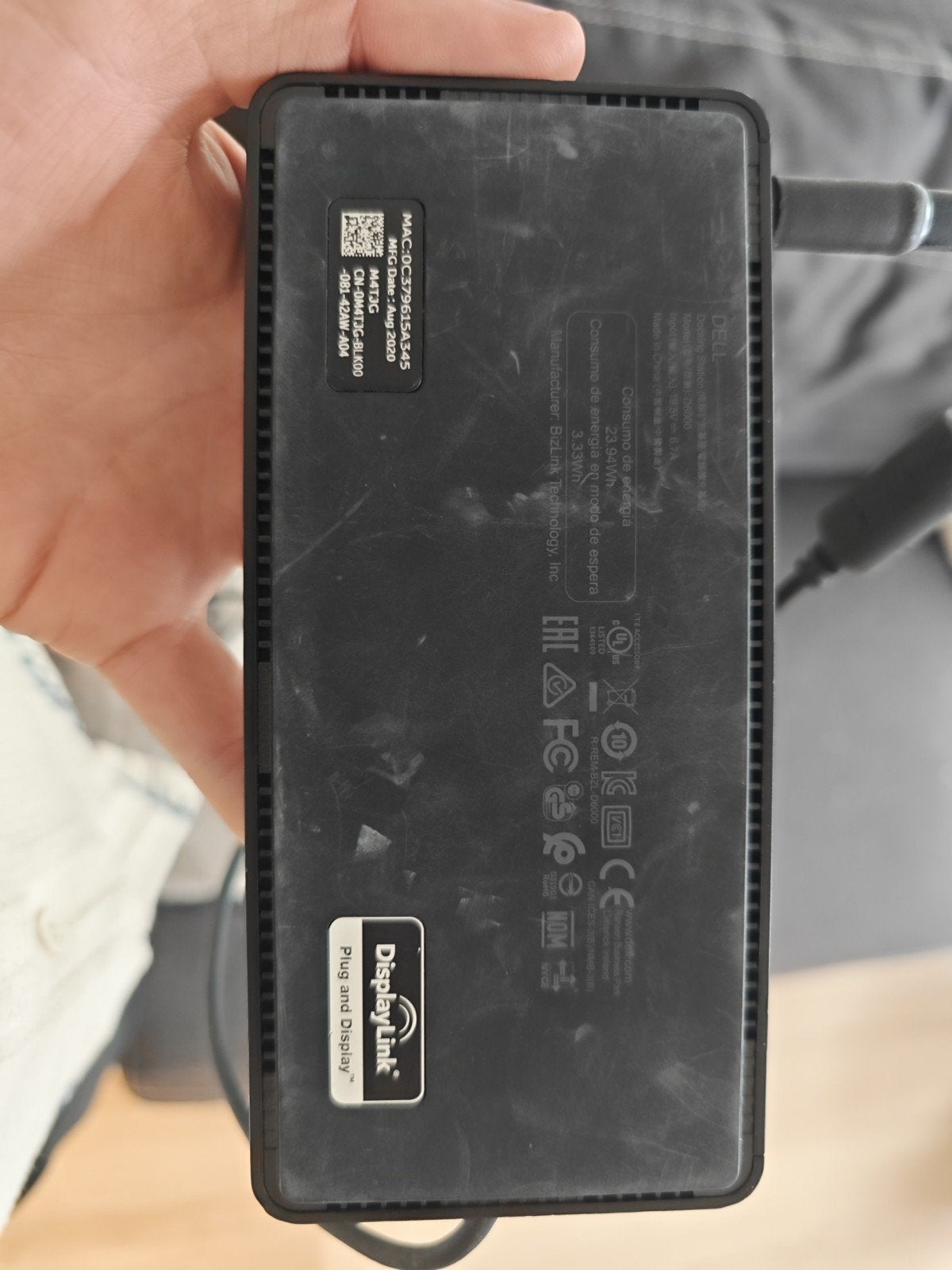 Dell D6000 DisplayLink Docking Station, Computers en Software, Ophalen of Verzenden, Gebruikt