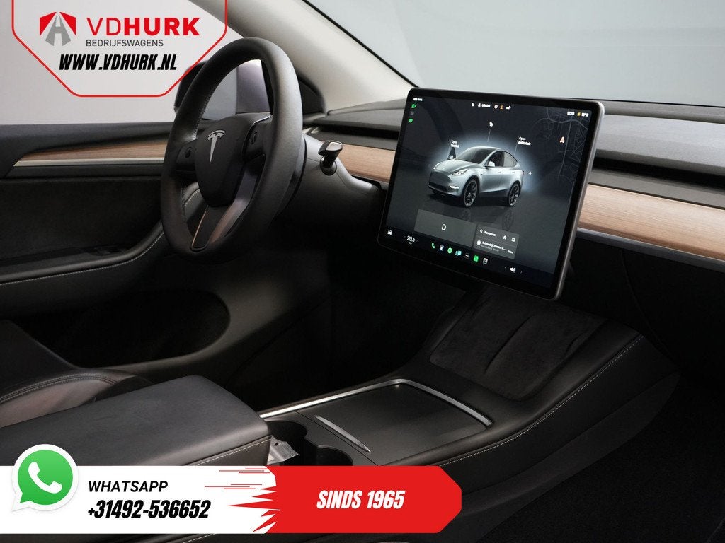Tesla Model Y 455 Km WLTP (DEMO) Pano/ Memory/ Elek.klep/ St, Auto's, Tesla, Automaat, Achterwielaandrijving, Gebruikt, Origineel Nederlands