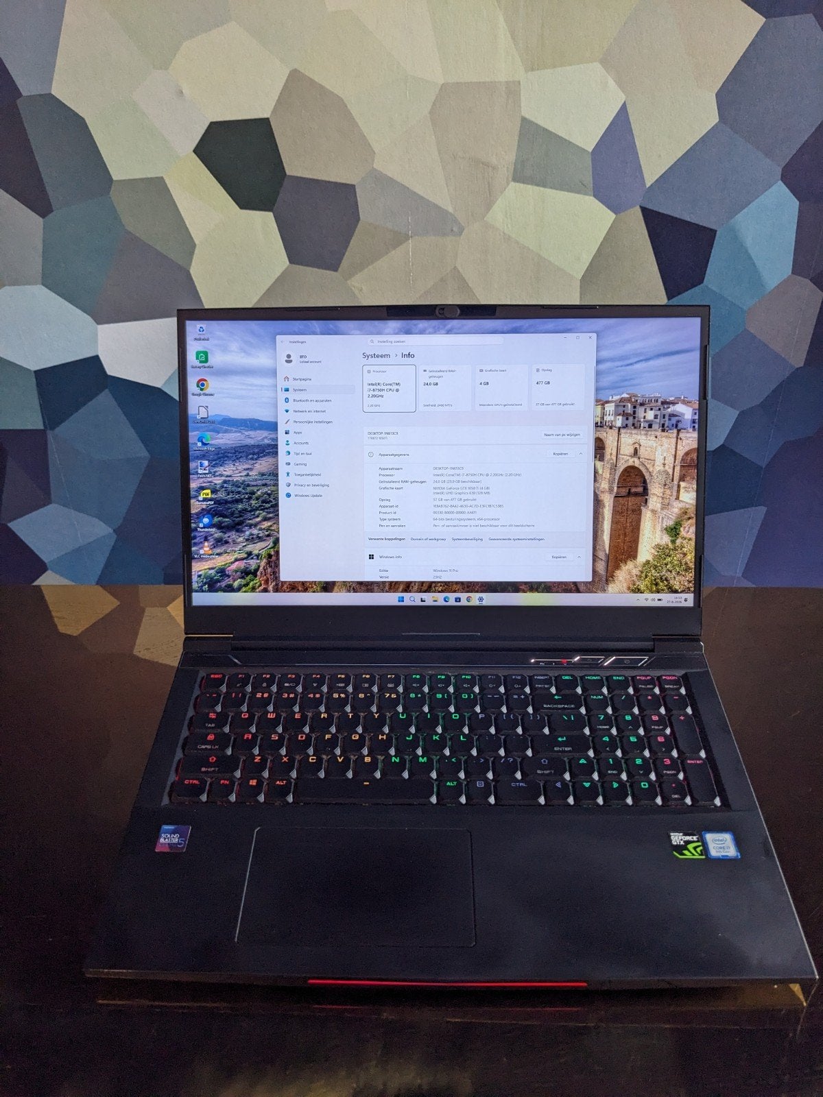 BTO 17" laptop met Nvidia Geforce RTX kaart, Computers en Software, Windows Laptops, Met videokaart, 2 tot 3 Ghz, Qwerty, Intel® Core™ i7 
