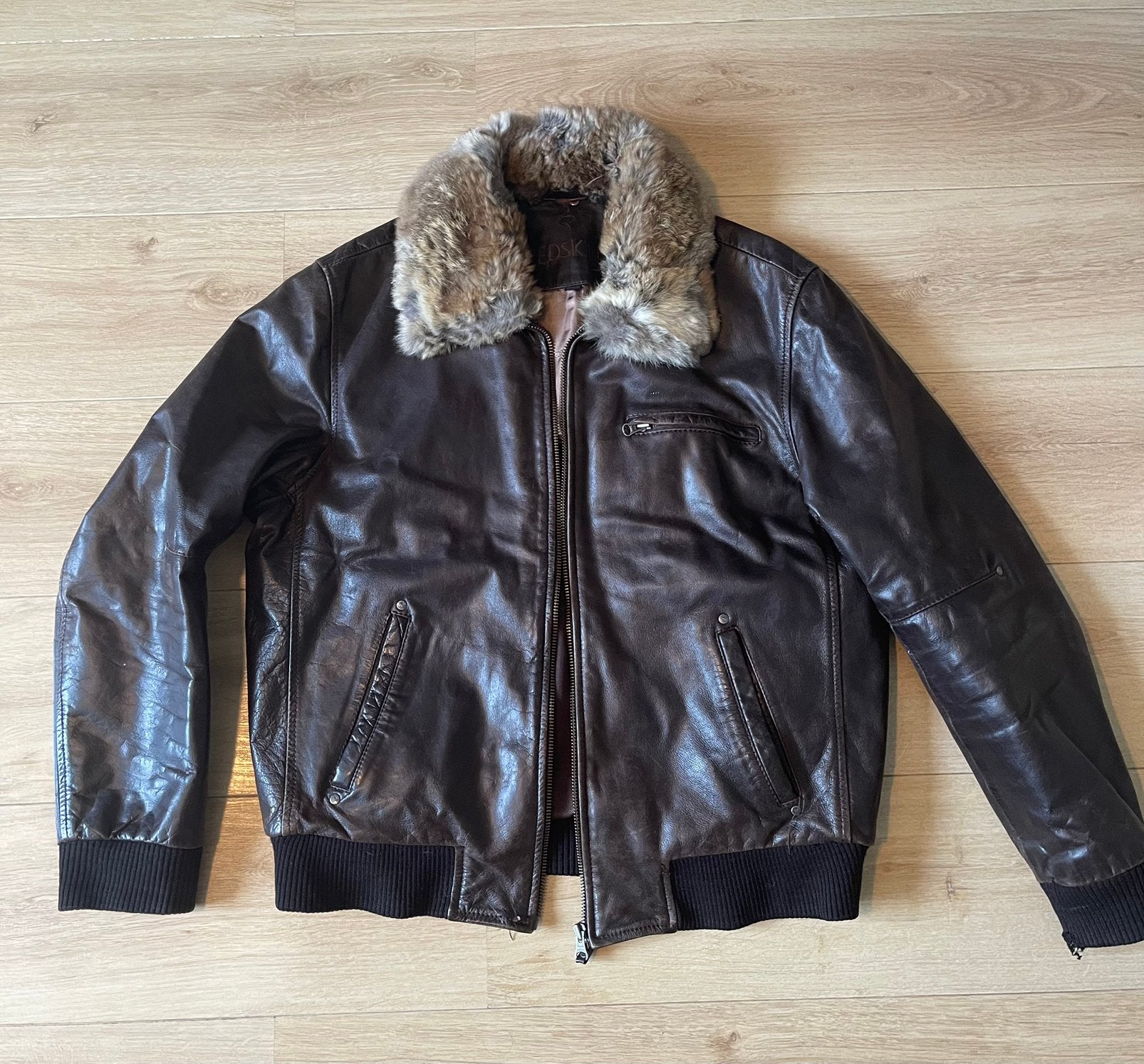 Redskins leren jas maat 2XL, Kleding | Dames, Jassen | Winter, Ophalen of Verzenden, Zo goed als nieuw, Zwart