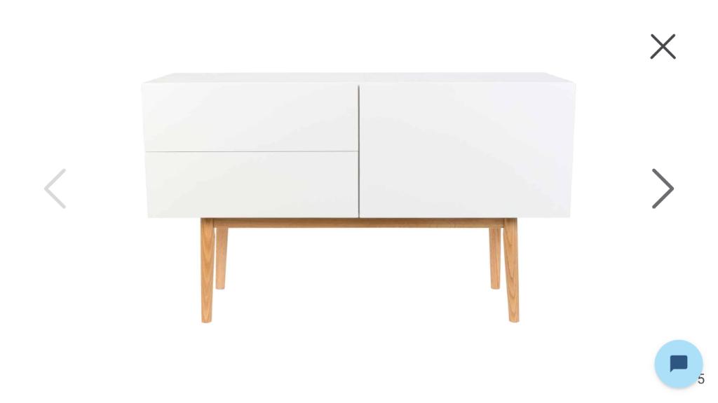 Dressoir Zuiver High On Wood wit, Ophalen, Gebruikt, Modieus, eigentijds, Eikenhout