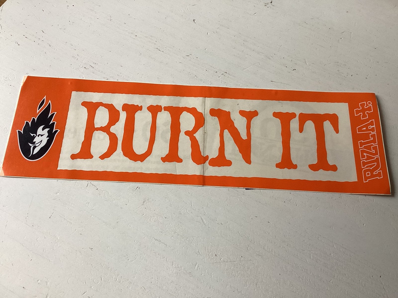 Sticker Burn It (Rizla), Verzamelen, Ophalen of Verzenden, Zo goed als nieuw, Merk