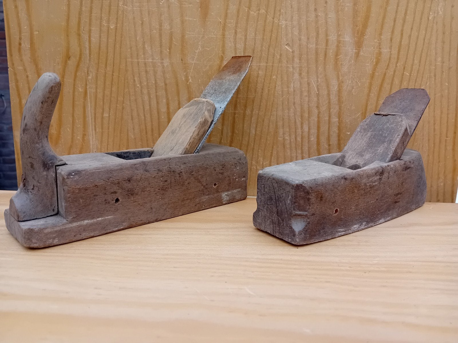 Set van 2 vintage blokschaven - nog in goede staat, Antiek en Kunst, Ophalen