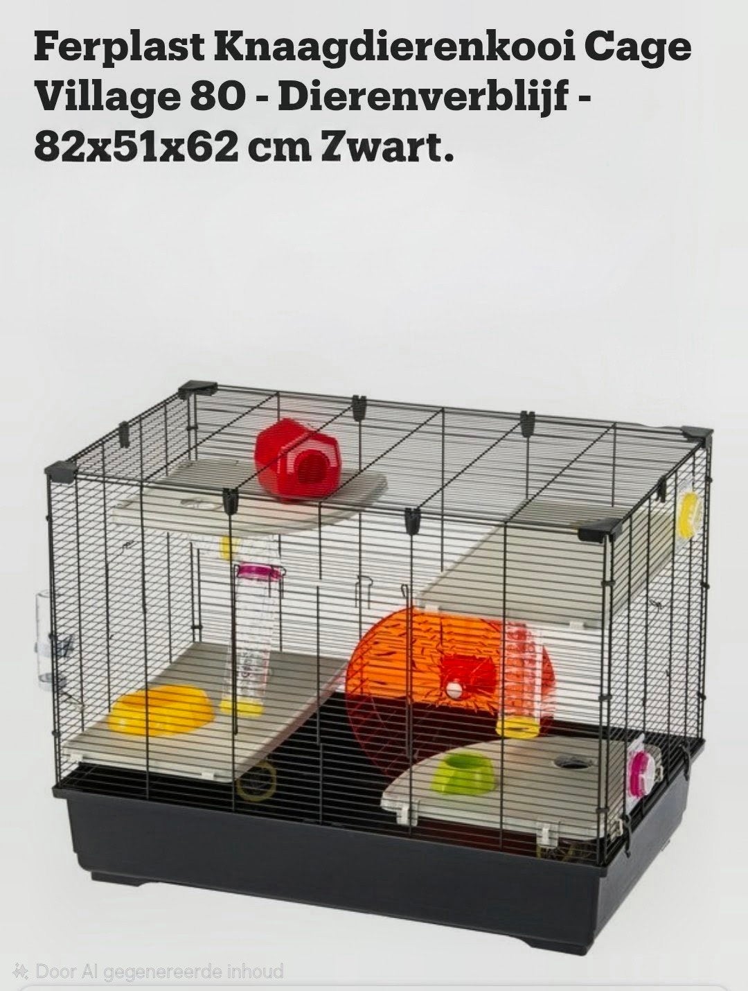 Ferplast knaagdierenkooi, Dieren en Toebehoren, Ophalen, Kooi, 60 tot 90 cm, Zo goed als nieuw
