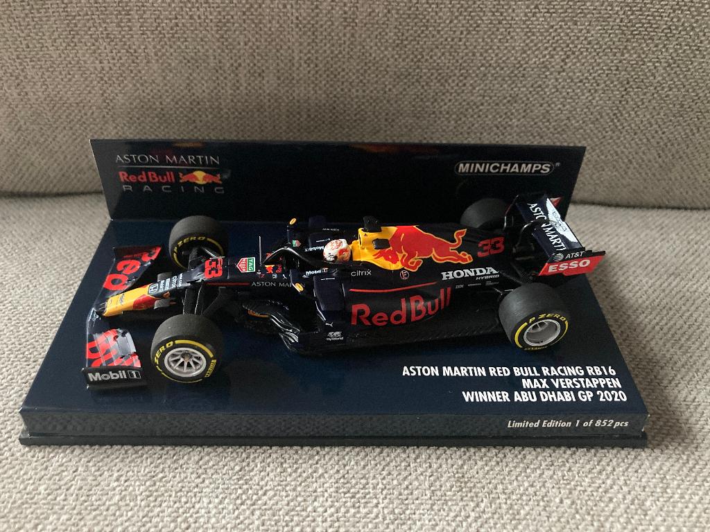 ✅ Max Verstappen 1:43 Winner Abu Dhabi GP 2020 Red Bull RB16, Ophalen of Verzenden, Nieuw, Formule 1