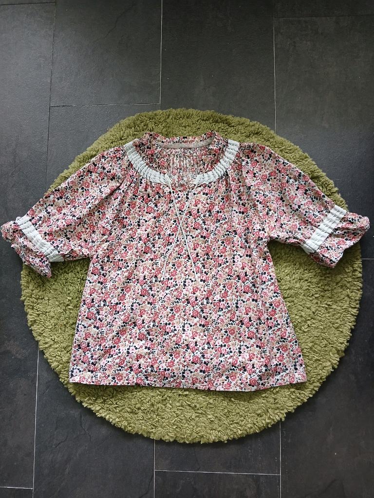 Vintage jaren 70 bloemenprint top, handgemaakt, cottagecore, Kleding | Dames, Maat 38/40 (M), Verzenden, Zo goed als nieuw, Vintage