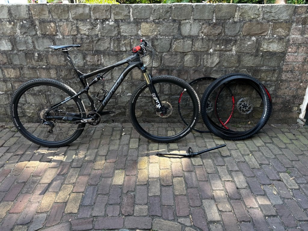 Merida Ninety-Six Carbon Full Suspension XC Maat L, Ophalen, Gebruikt, Merida, Schijfrem