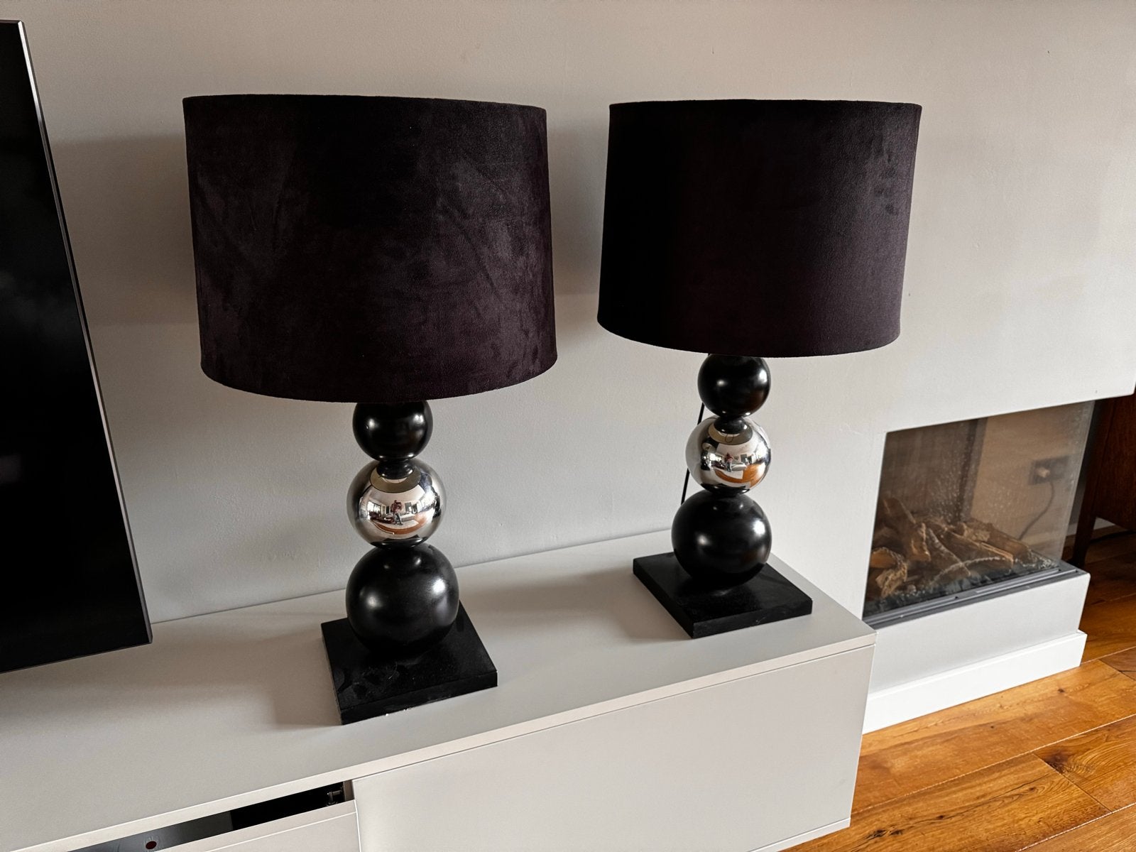 Set design tafellampen – zwart/chroom, Ophalen, Metaal, Modern, Sfeerlamp