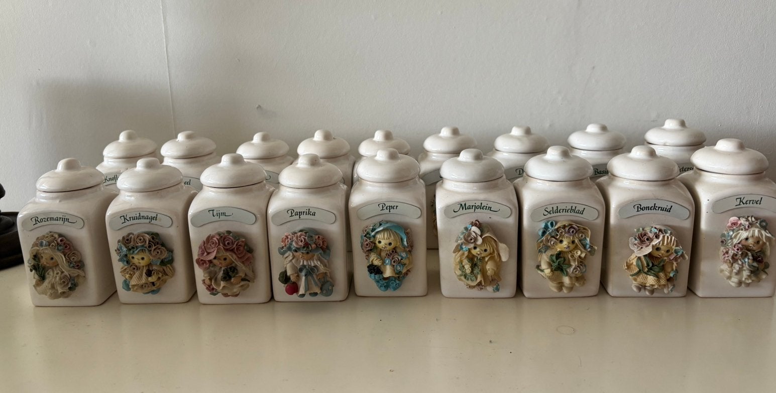 Goldina Art kruidenpotjes. 18 stuks, Voorraadpot, Ophalen, Zo goed als nieuw