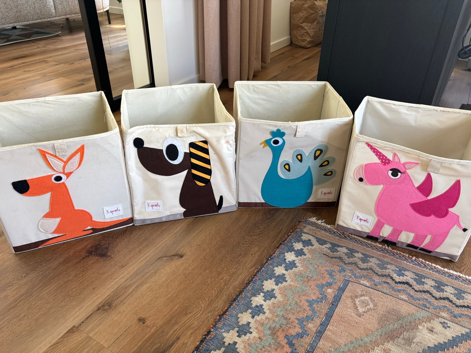 4x 3 Sprouts Opbergmanden met Dierenfiguren, Ophalen of Verzenden, Gebruikt