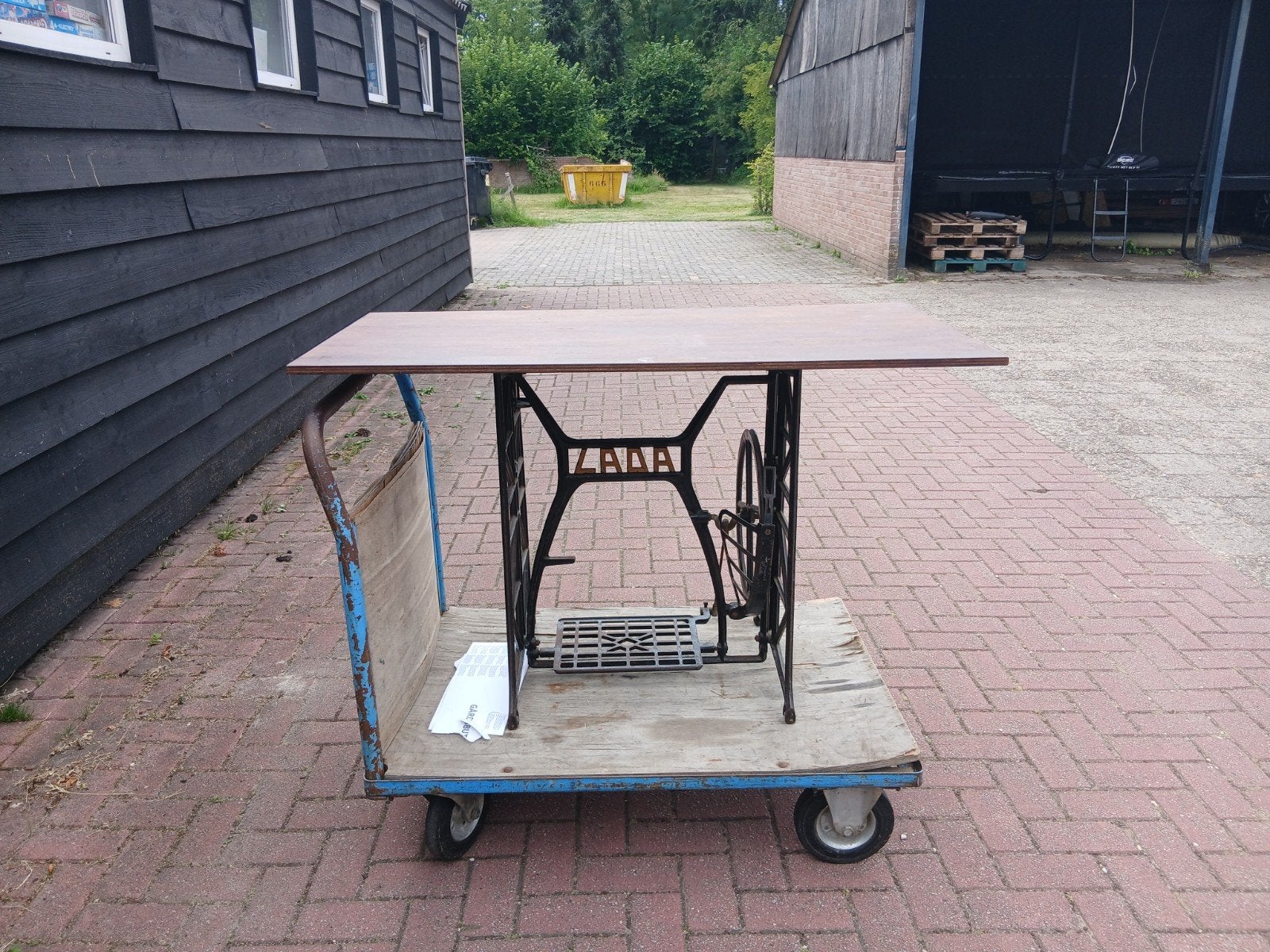 Lada Naaimachine Tafel Nieuw Blad - Vintage Industrieël, Ophalen