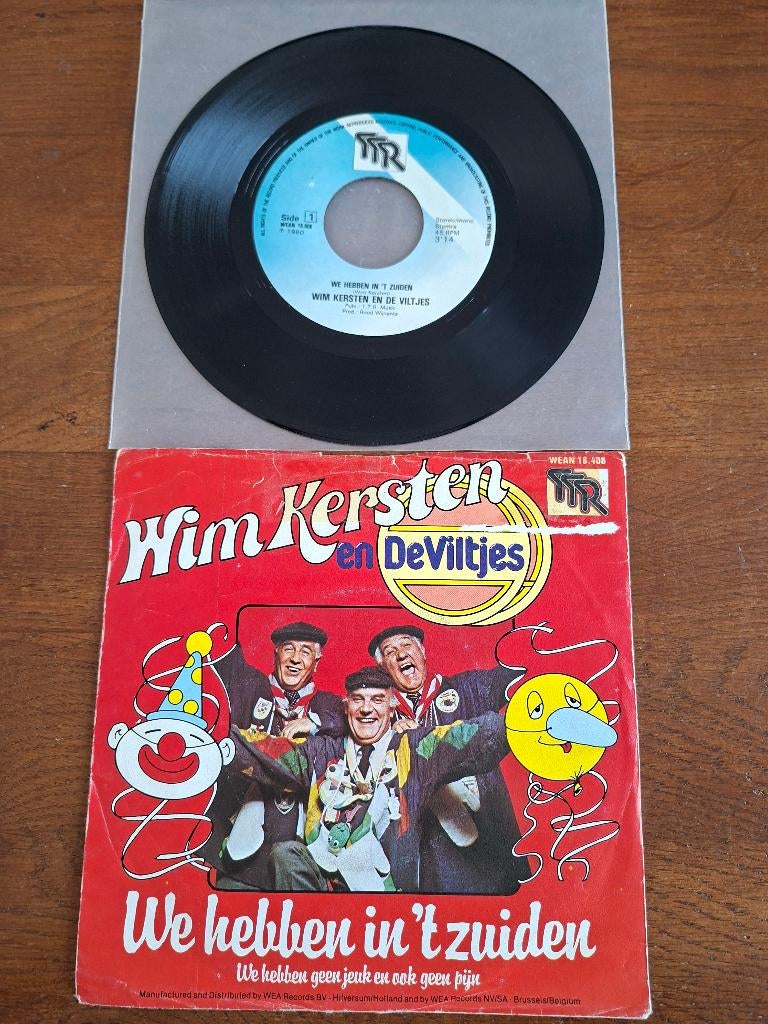 Wim Kersten en de viltjes,we hebben in 't zuiden, Gebruikt, 7 inch, Ophalen of Verzenden, Nederlandstalig