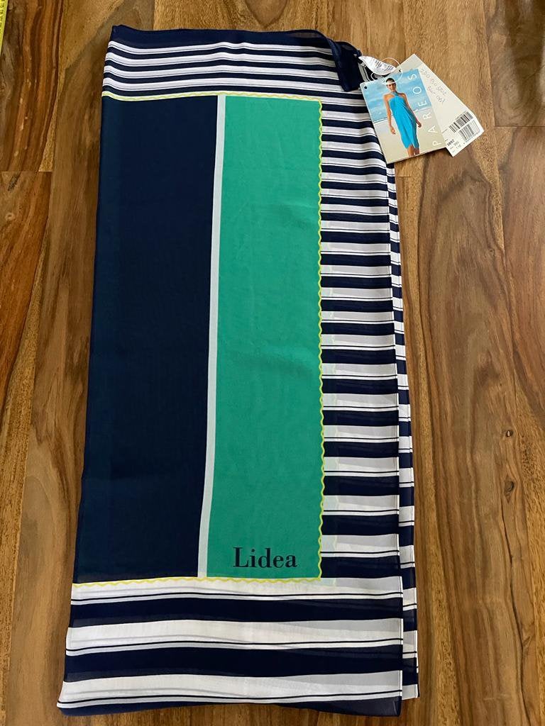 Lidea pareo doek 1 maat 100% polyester, Verzenden, Nieuw, Blauw, Overige typen