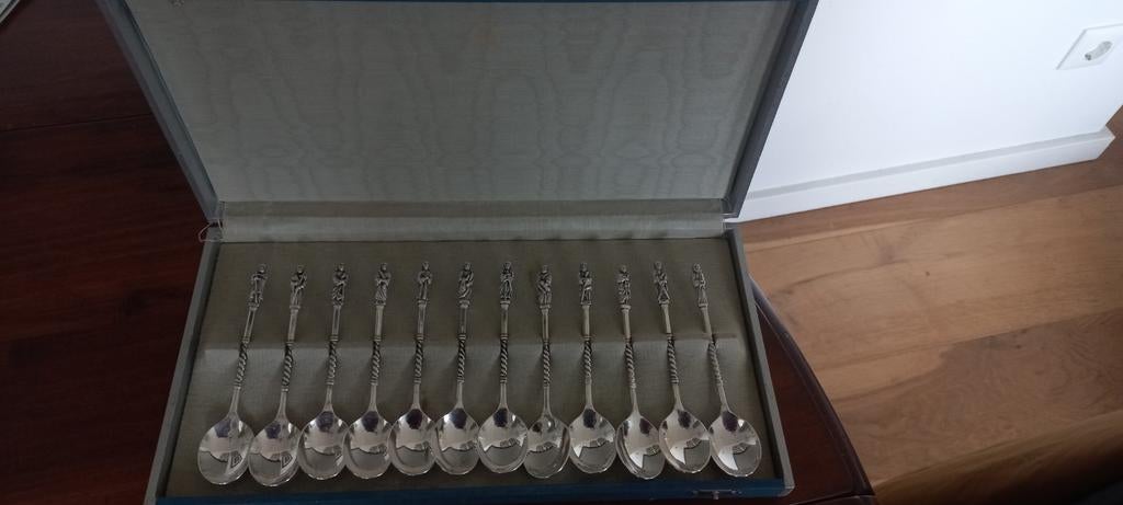 Apostel Lepeltjes Verzilverd complete set, Antiek en Kunst, Ophalen of Verzenden