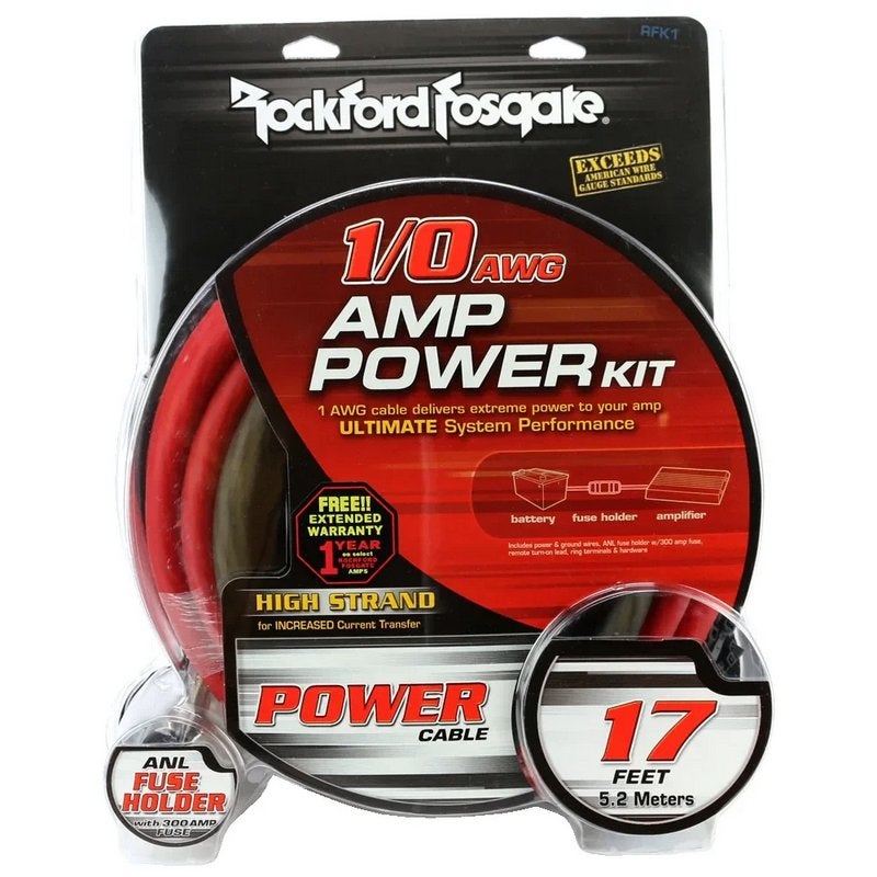 Rockford Fosgate RFK1 53mm2 Hi-end OFC Kabelset/aansluitset, Audio Design, Nieuw, Ophalen of Verzenden, Audio DesignAm Breilingsweg 3, 76709 Kronau, Duitsland