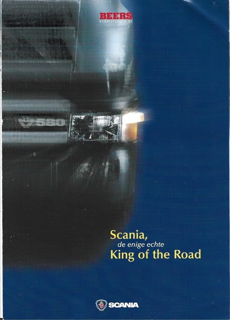 Scania King of road folder vrachtwagen camion (sc042), Verzenden, Zo goed als nieuw, Vrachtwagen