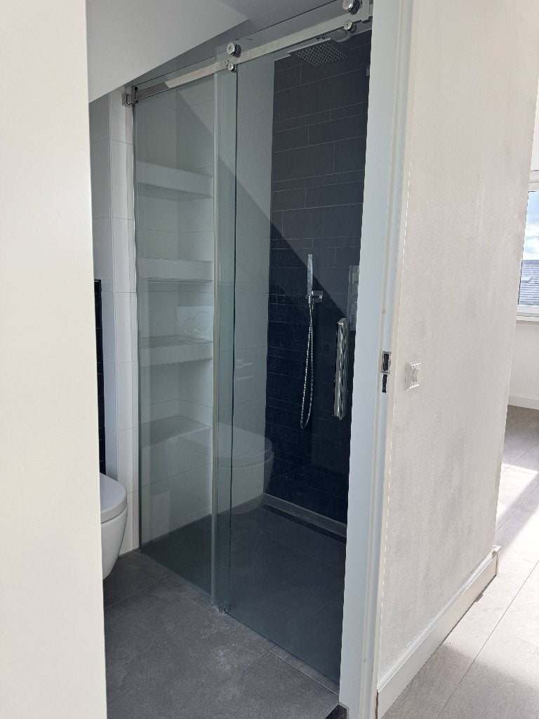 Inloopdouche deur, Huis en Inrichting, Badkamer | Badkamermeubels, Ophalen, Gebruikt, Minder dan 25 cm, 150 tot 200 cm