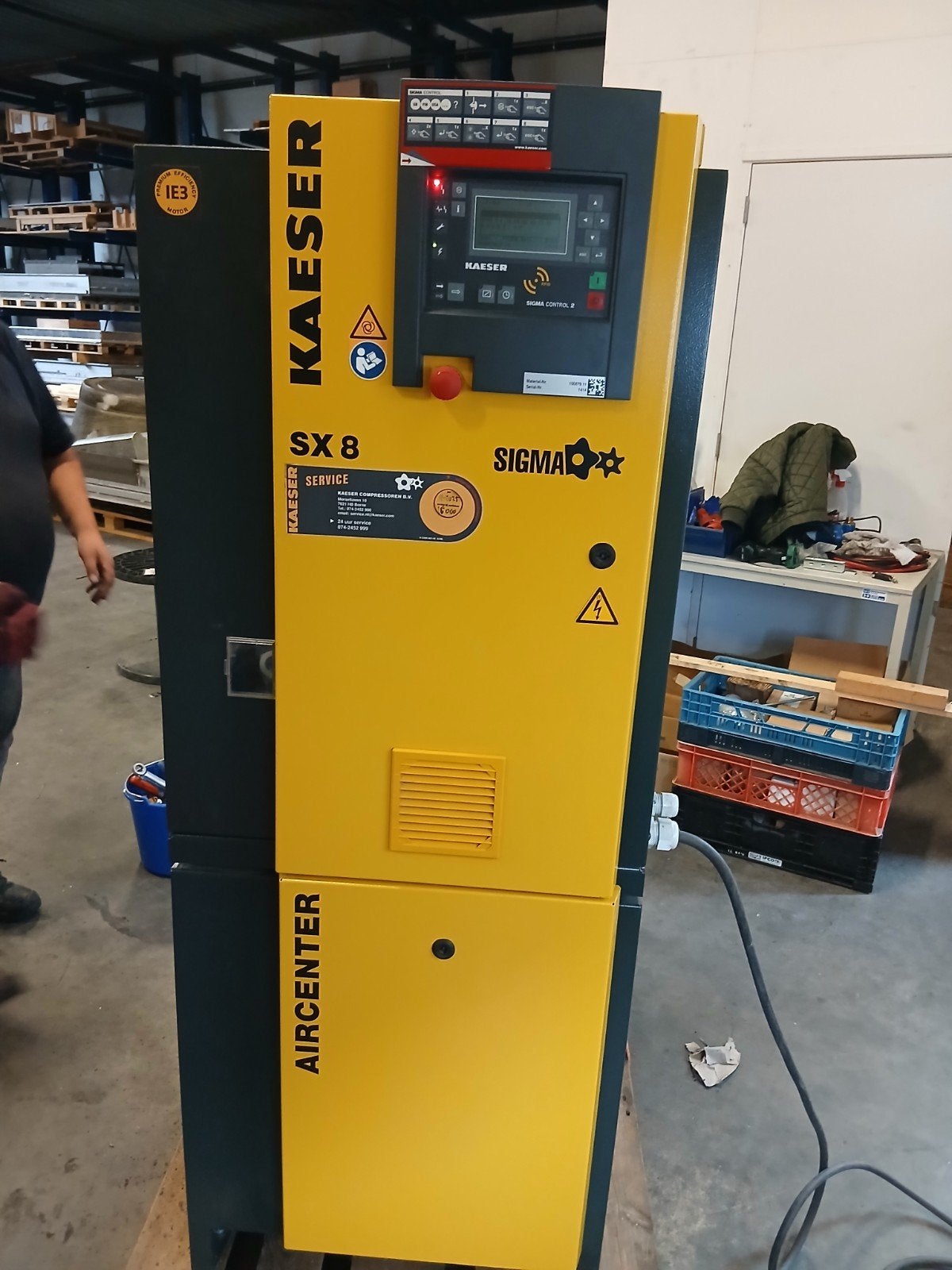 Kaeser Aircenter SX 8 Compressor - 2022/10 - 10 bar, Doe-het-zelf en Verbouw, 800 liter/min of meer, Ophalen of Verzenden, Zo goed als nieuw