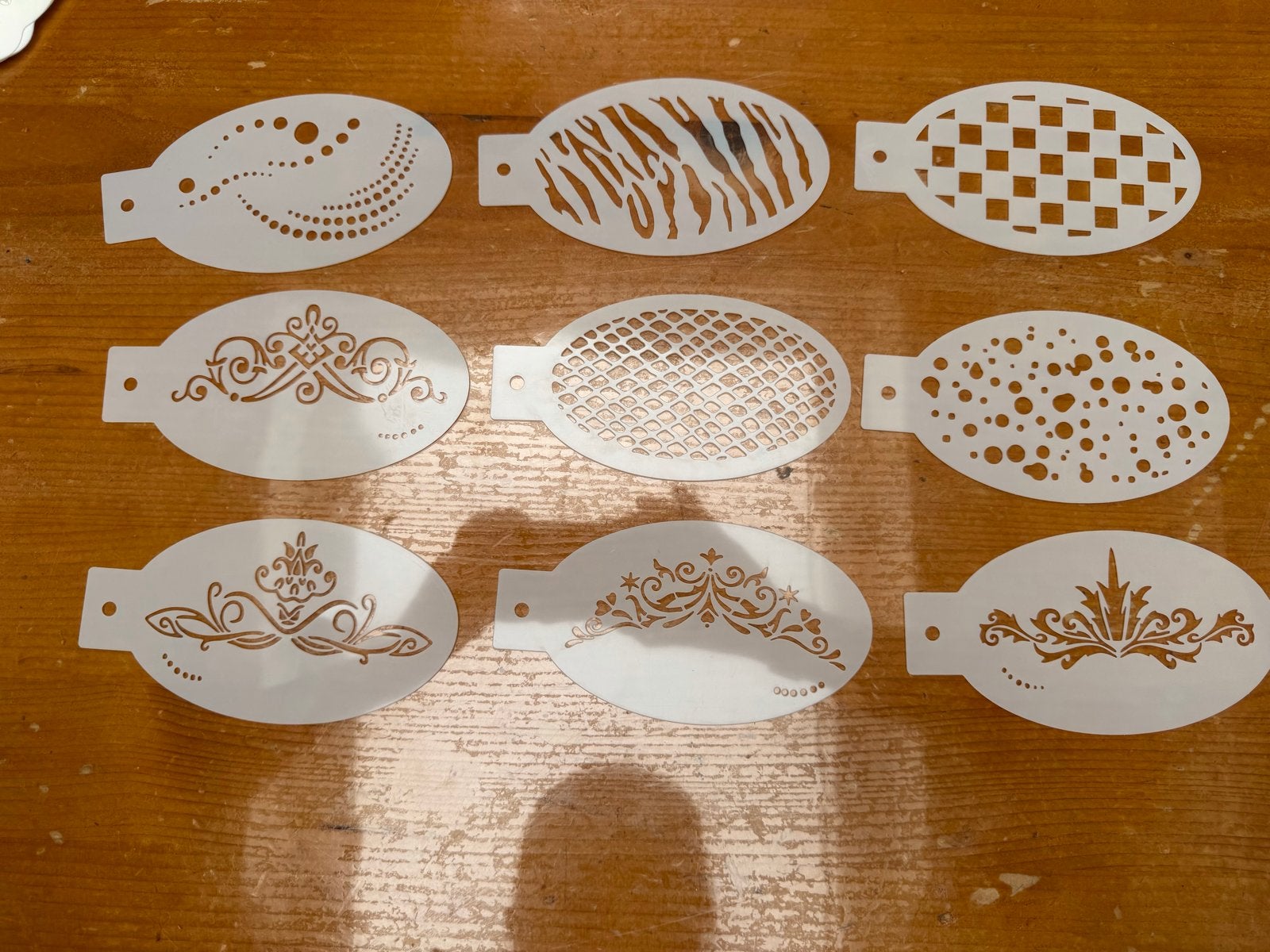 Schmink/Glittertattoo Sjablonen - Diverse Ontwerpen (7 stuks, Nieuw, Ophalen of Verzenden, Kunststof, Herbruikbaar