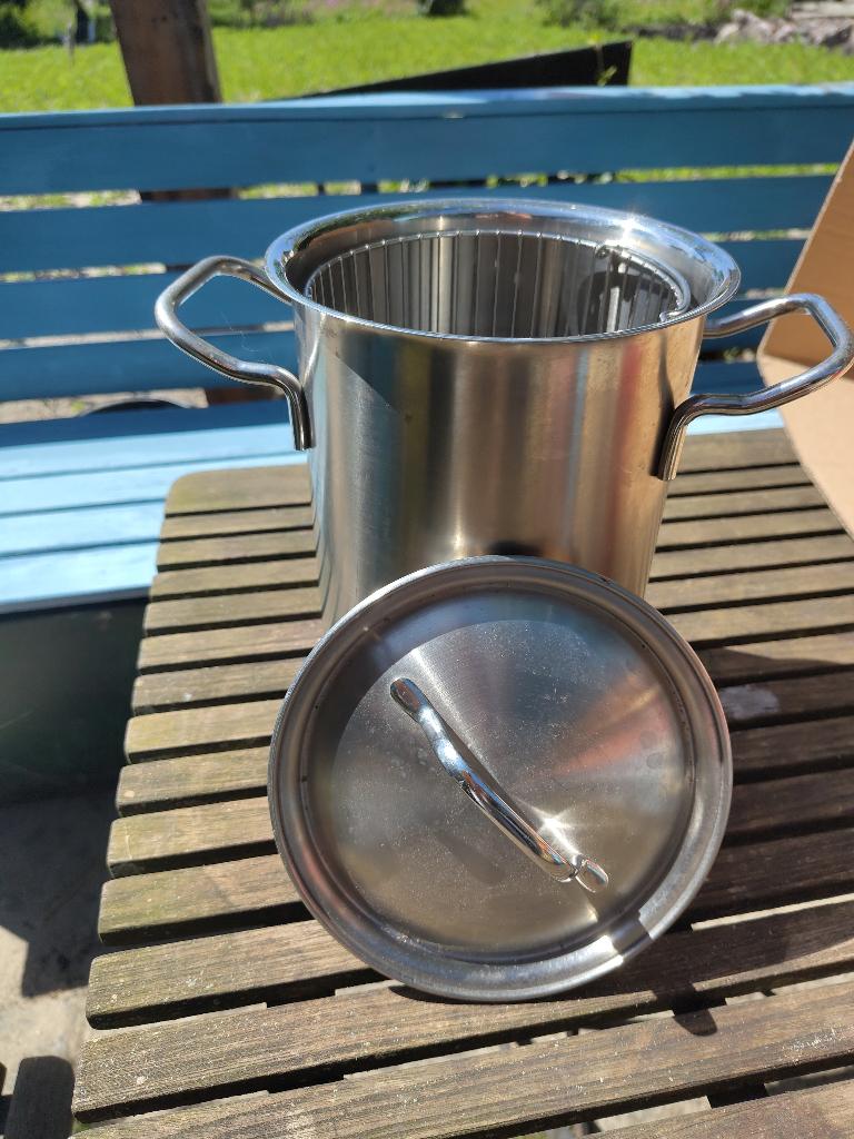 Asperge- of pastapan, topmerk fissler, Ophalen, Zo goed als nieuw, Rvs, Pannenset