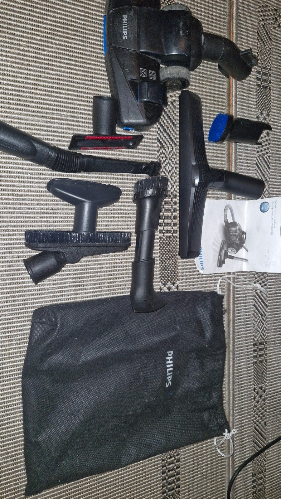 Philips Stofzuiger met Accessoires en Opbergtas, Ophalen of Verzenden, Gebruikt, Inclusief accessoires, Philips