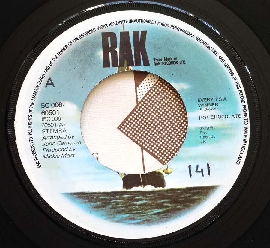 EVERY 1'S A WINNER Hot Chocolate ROCK FUNK HIT 1978, Verzenden, 7 inch, Zo goed als nieuw, Pop